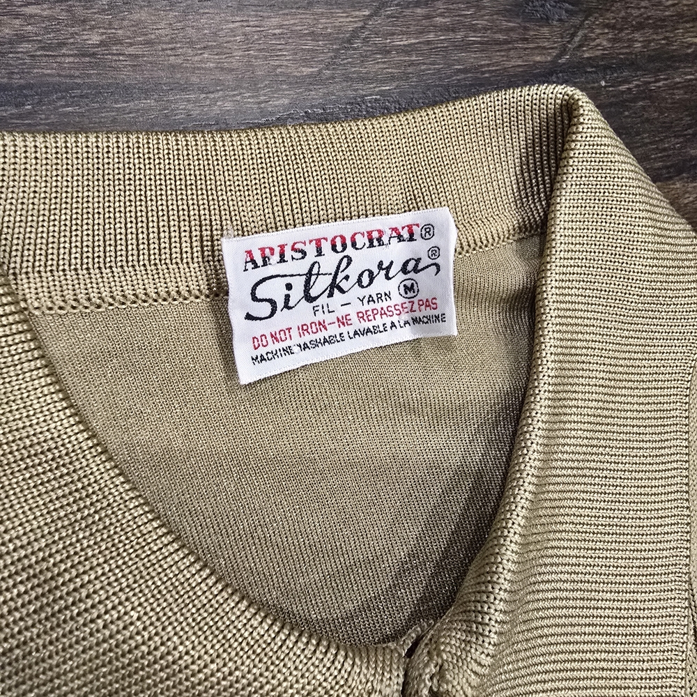 Vintage Polo Shirt Yellowish Green Color - Picture 3 of 7